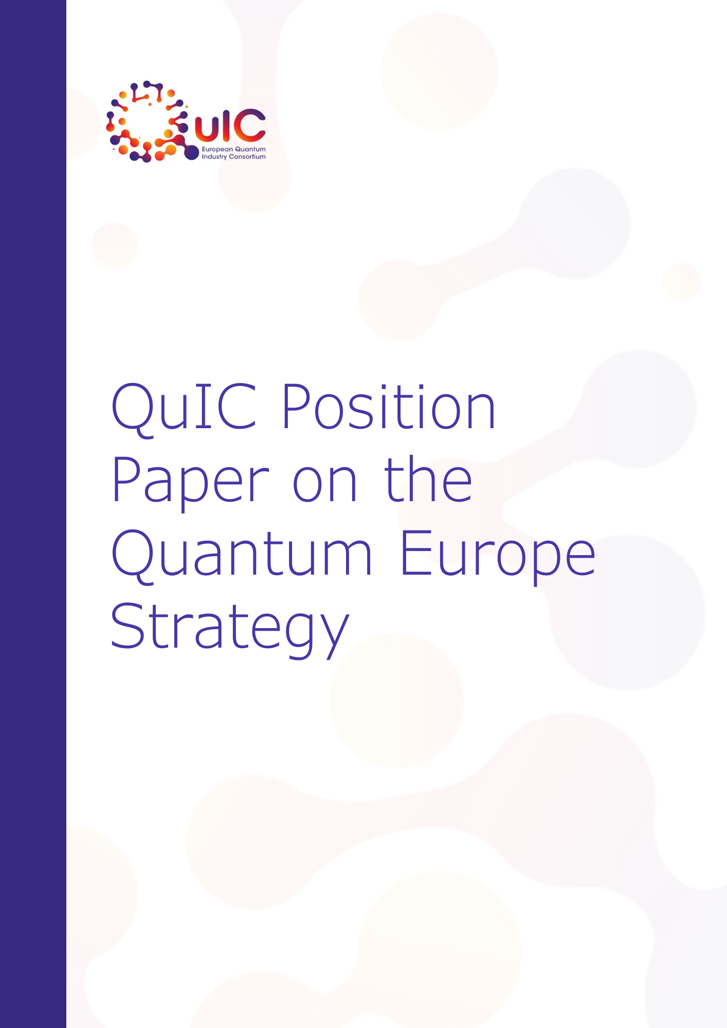 QuIC Position Paper on the Quantum Europe Strategy
